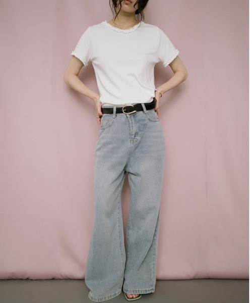 DRWCYS（ドロシーズ）の「ワイドレッグデニムパンツ（デニムパンツ・レディース・ブルー・SMALL/MEDIUM）」の5枚目の写真