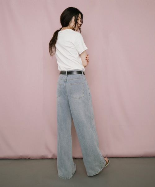 DRWCYS（ドロシーズ）の「ワイドレッグデニムパンツ（デニムパンツ・レディース・ブルー・SMALL/MEDIUM）」の8枚目の写真