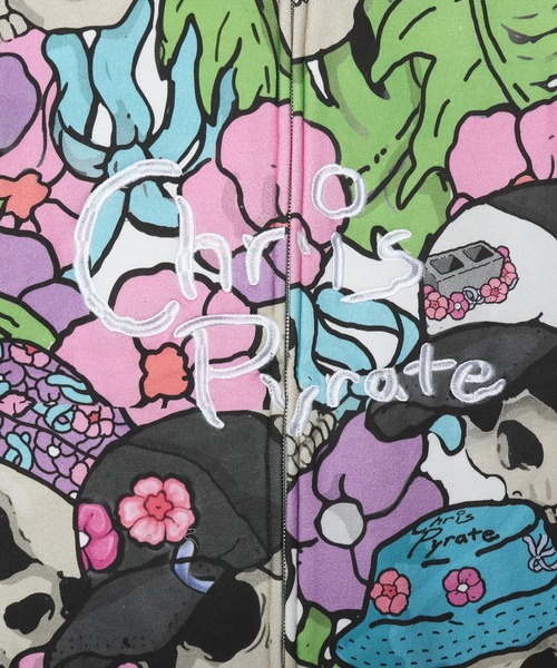 Chris Pyrate(クリスパイレート )の「CHRIS PYRATE SKULL All ZIP HOODIE(パーカー・メンズ・その他・XS/S/M/L/XL)」の4枚目の写真
