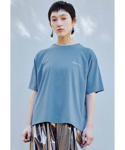 MEDE19F(メデジュウキュウ)の「MEDE19F VOLKS WAGEN for MEDE19F 洗いをかけたくったりTシャツ(Tシャツ/カットソー・レディース・バーガンディー/ブルー・L/M/LL)」の3枚目の写真