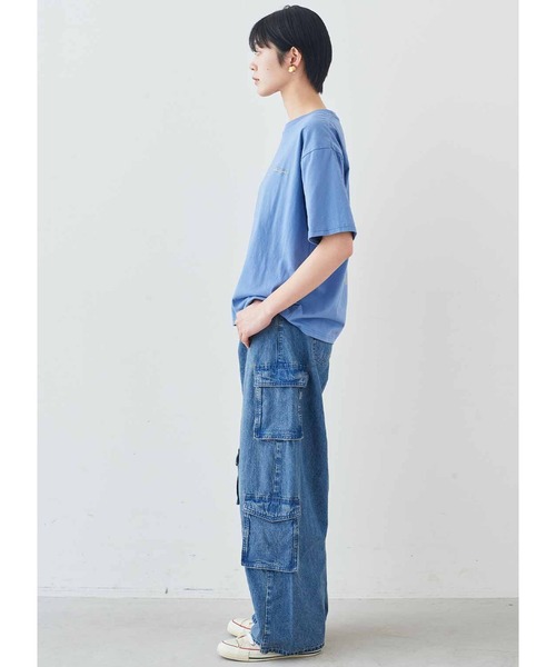 MEDE19F(メデジュウキュウ)の「MEDE19F VOLKS WAGEN for MEDE19F 洗いをかけたくったりTシャツ(Tシャツ/カットソー・レディース・バーガンディー/ブルー・L/M/LL)」の5枚目の写真
