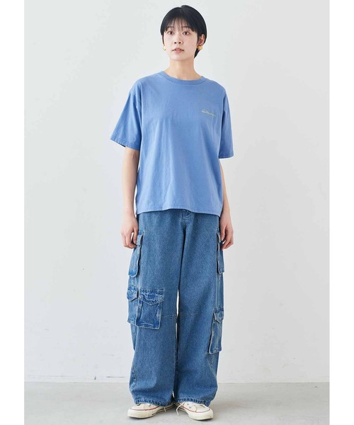 MEDE19F(メデジュウキュウ)の「MEDE19F VOLKS WAGEN for MEDE19F 洗いをかけたくったりTシャツ(Tシャツ/カットソー・レディース・バーガンディー/ブルー・L/M/LL)」の4枚目の写真