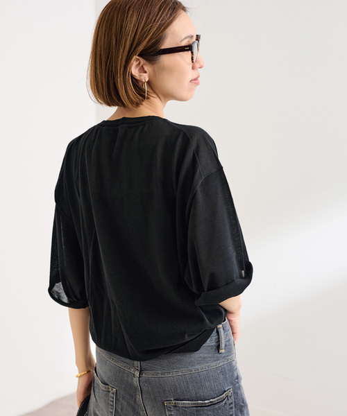 25SS 新作　Theory シアーニットTシャツ FRAMeWORK ニット セーター シアーニットTシャツ レディース