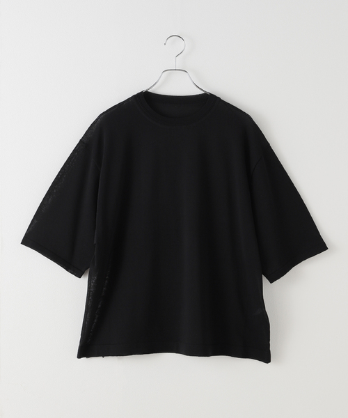 【今期・完売・未使用・紙タグ付】FRAMeWORKのシアーニットTシャツ シアーニットTシャツ（ニット／セーター）｜FRAMeWORK（フレーム