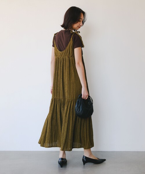B:MING by BEAMS（ビーミングバイビームス）の「ジャカード キャミ ワンピース（S～M）（ワンピース・レディース・ブラック/カーキ・MEDIUM/SMALL）」の17枚目の写真