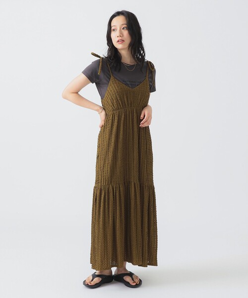 B:MING by BEAMS（ビーミングバイビームス）の「ジャカード キャミ ワンピース（S～M）（ワンピース・レディース・ブラック/カーキ・MEDIUM/SMALL）」の18枚目の写真