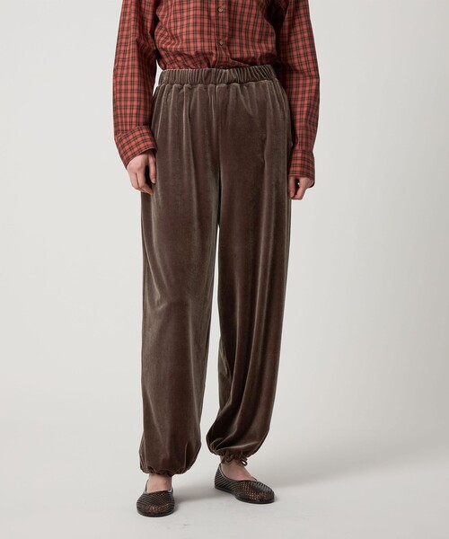 Steven alan ベロア　パンツ Steven Alan ベロア イージー パンツ M ネイビー