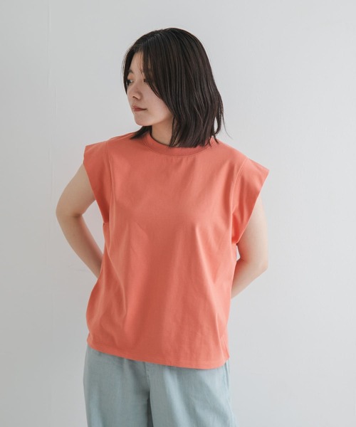 【MARGAUX 2025 SPRING / SUMMER】 フリルTシャツ margaux tシャツ 「MARGAUX」RIP/GIVE ロゴTシャツ レディース
