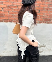 ipugo（イプゴ）の「ipugo/イプゴ 裾フリル トップス（Tシャツ/カットソー）」