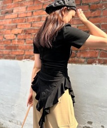 ipugo（イプゴ）の「ipugo/イプゴ 裾フリル トップス（Tシャツ/カットソー）」