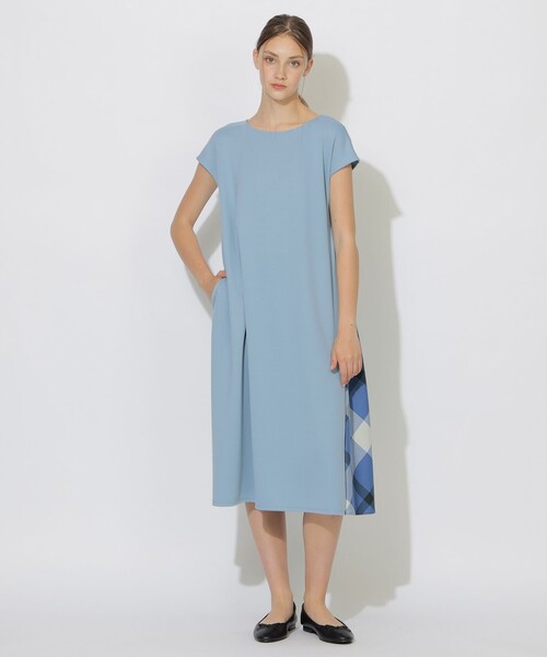 BLUE LABEL CRESTBRIDGE ワンピース チェック ノースリーブ BLUE LABEL CRESTBRIDGE（ブルーレーベルクレストブリッジ）の