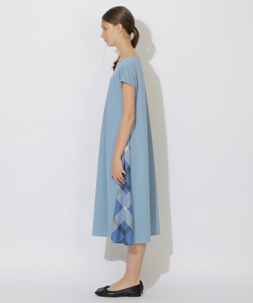 BLUE LABEL CRESTBRIDGE チェック柄ノースリーブワンピース ブルーレーベルクレストブリッジ BLUE LABEL CRESTBRIDGE ウール