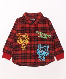 HYSTERIC MINI | SELFISH BABY 刺繍 チェックシャツ(シャツ/ブラウス)