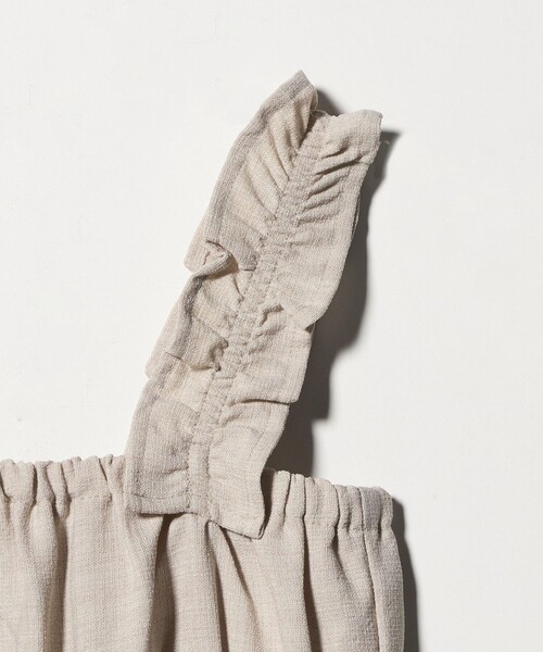 green label relaxing(グリーンレーベルリラクシング)の「フリルサロペット / キッズ 110㎝‐160㎝(つなぎ/オールインワン・キッズ・オリーブ/ナチュラル・150cm/130cm/120cm/110cm/140cm/160cm)」の9枚目の写真