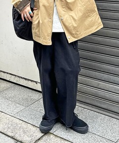 mideal フロントタックワイドデニム セール】front tuck wide denim / フロントタックワイドデニム