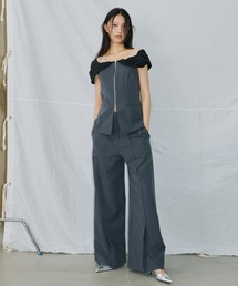 セール】ラッフルビスチェパンツドレス / ruffled bustier pants dress