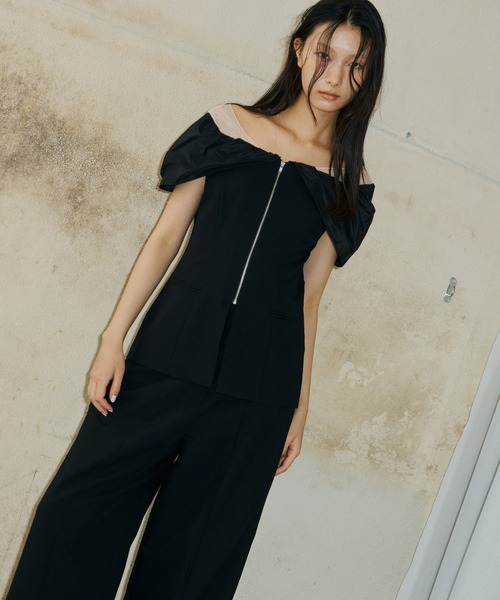 セール】ノットシャツドッキングセットアップドレス / knot shirt