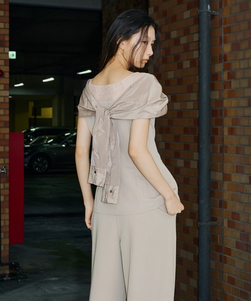 ノットシャツドッキングセットアップドレス / knot shirt docking