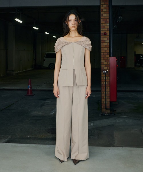 ANDRESD アンドレスド　新品未使用　セット売り ANDRESD ドレス 「2点セットアイテム」 バックシアージレセットアップ