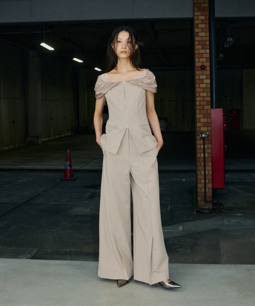 ノットシャツドッキングセットアップドレス / knot shirt docking