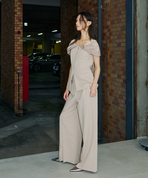 ノットシャツドッキングセットアップドレス / knot shirt docking