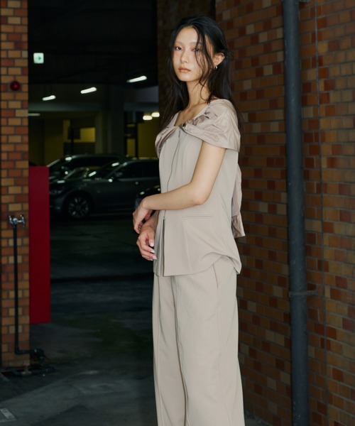 ノットシャツドッキングセットアップドレス / knot shirt docking