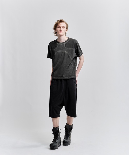 CONZ(コンズ)の「LOUNGE SHORTS/ウォッシュ加工/サルエルパンツ/(スウェットパンツ・メンズ・ブラック/グレー・1/2)」の3枚目の写真