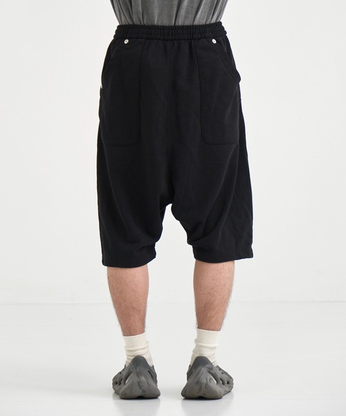 CONZ(コンズ)の「LOUNGE SHORTS/ウォッシュ加工/サルエルパンツ/(スウェットパンツ・メンズ・ブラック/グレー・1/2)」の7枚目の写真