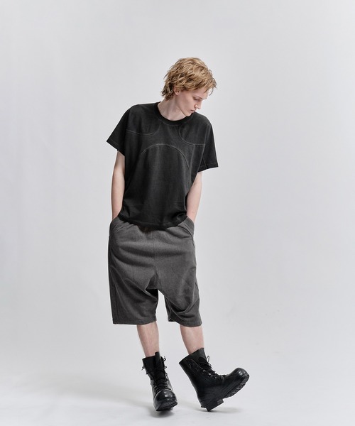 CONZ(コンズ)の「LOUNGE SHORTS/ウォッシュ加工/サルエルパンツ/(スウェットパンツ・メンズ・ブラック/グレー・1/2)」の21枚目の写真