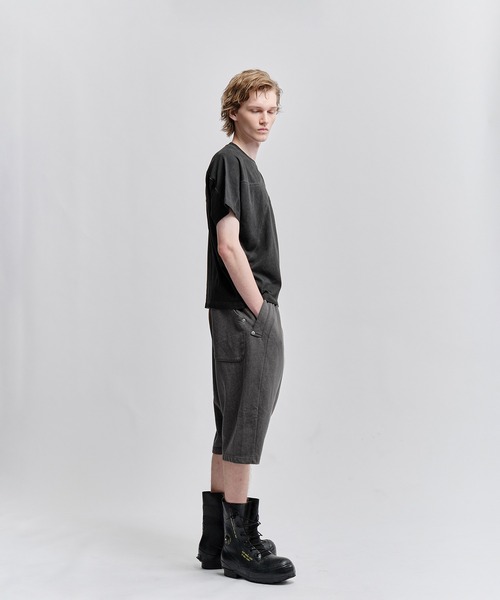 CONZ(コンズ)の「LOUNGE SHORTS/ウォッシュ加工/サルエルパンツ/(スウェットパンツ・メンズ・ブラック/グレー・1/2)」の20枚目の写真