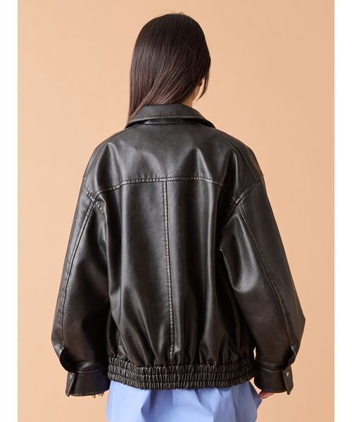 リリーブラウン　ヴィンテージレザーブルゾン リリーブラウン LILY BROWN ヴィンテージレザーブルゾン （BRW