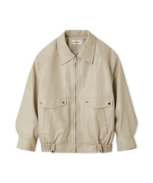 ヴィンテージフェイクレザーブルゾン（ブルゾン）｜LILY BROWN