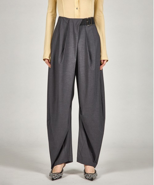 Pre-Order】アシメタックベルトパンツ / Asymmetrical Belt Pants