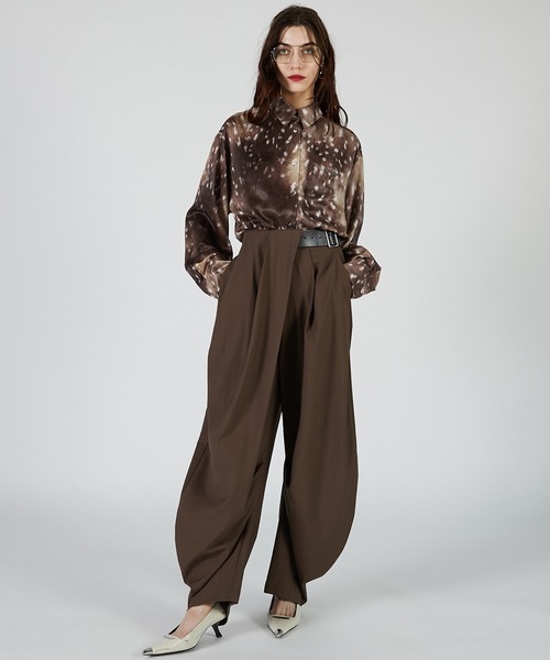 PRANK PROJECT（プランクプロジェクト）の「アシメタックベルトパンツ / Asymmetrical Belt Pants（その他パンツ・レディース・グレー/ブラック/ブラウン/ダークブラウン・36/38/34）」の5枚目の写真