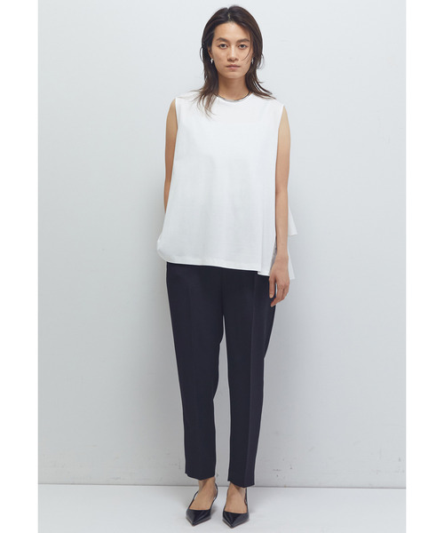 1er Arrondissement（プルミエアロンディスモン）の「ポンチ×タフタバックティアードプルオーバー（Tシャツ/カットソー・レディース・オフホワイト/ブラック系その他3・36/38）」の6枚目の写真