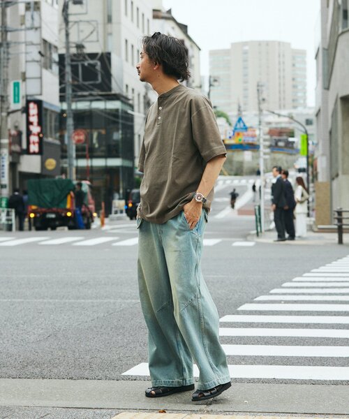 Healthknit（ヘルスニット）の「Healthknit / ヘルスニット 別注 ヘンリーネックTシャツ（Tシャツ/カットソー・メンズ・ホワイト/アイボリー/ブラック系その他/チョコ/ピンク系その他・SMALL/MEDIUM/LARGE/X-LARGE）」の13枚目の写真