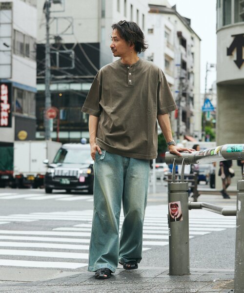 Healthknit（ヘルスニット）の「Healthknit / ヘルスニット 別注 ヘンリーネックTシャツ（Tシャツ/カットソー・メンズ・ホワイト/アイボリー/ブラック系その他/チョコ/ピンク系その他・SMALL/MEDIUM/LARGE/X-LARGE）」の14枚目の写真