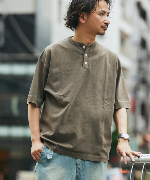 Healthknit（ヘルスニット）の「Healthknit / ヘルスニット 別注 ヘンリーネックTシャツ（Tシャツ/カットソー・メンズ・ホワイト/アイボリー/ブラック系その他/チョコ/ピンク系その他・SMALL/MEDIUM/LARGE/X-LARGE）」の17枚目の写真