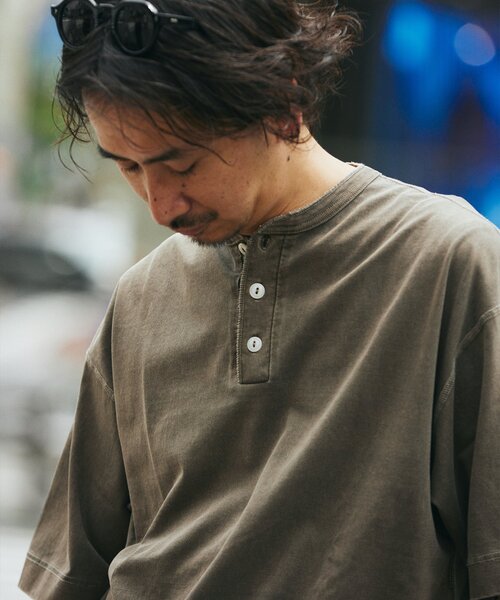 Healthknit（ヘルスニット）の「Healthknit / ヘルスニット 別注 ヘンリーネックTシャツ（Tシャツ/カットソー・メンズ・ホワイト/アイボリー/ブラック系その他/チョコ/ピンク系その他・SMALL/MEDIUM/LARGE/X-LARGE）」の20枚目の写真