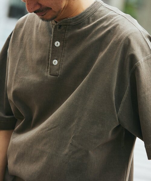 Healthknit（ヘルスニット）の「Healthknit / ヘルスニット 別注 ヘンリーネックTシャツ（Tシャツ/カットソー・メンズ・ホワイト/アイボリー/ブラック系その他/チョコ/ピンク系その他・SMALL/MEDIUM/LARGE/X-LARGE）」の21枚目の写真