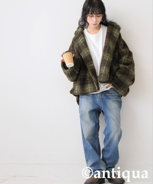 antiqua（アンティカ）の「バスクドルマン トップス（Tシャツ/カットソー・レディース・ホワイト/グレー/アッシュグレー/ブラック/グレイッシュベージュ・ONESIZE）」の19枚目の写真
