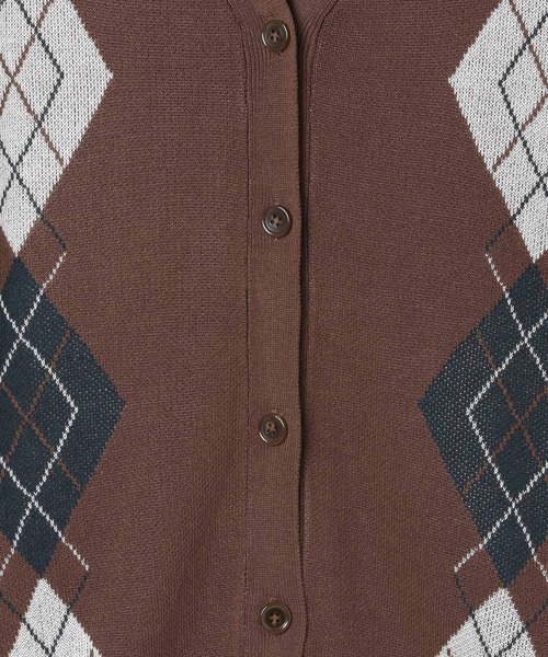 PAGEBOY（ページボーイ）の「アーガイルニットベスト（ベスト・レディース・グレー/ブラック/ブラウン・FREE）」の12枚目の写真