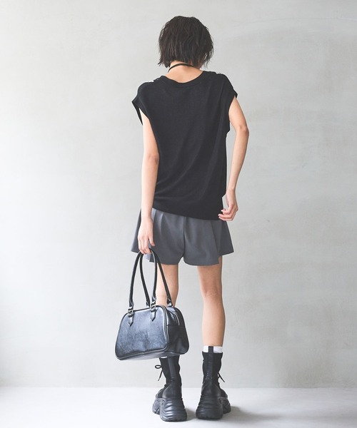 PAGEBOY（ページボーイ）の「アーガイルニットベスト（ベスト・レディース・グレー/ブラック/ブラウン・FREE）」の7枚目の写真