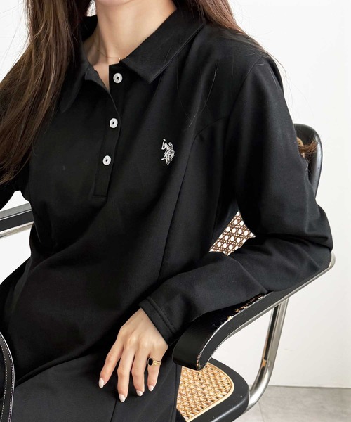 ポロ衿カットソーワンピース U.S. POLO ASSN.】ポロ衿カットソーワンピース - ベルーナ【公式】