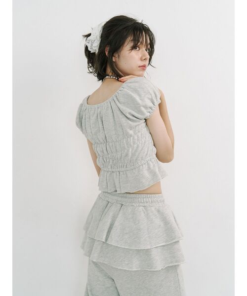 jouetie(ジュエティ)の「コサージュギャザートップス(Tシャツ/カットソー・レディース・ピンク/ブラック/グレー・MEDIUM)」の21枚目の写真