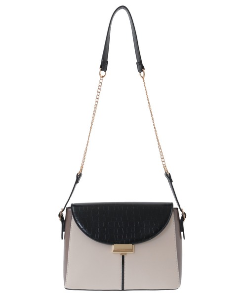 YECCA VECCA(イェッカヴェッカ)の「配色メタルポイントバッグ(ハンドバッグ・レディース・アイボリー/ブラウン・FREE)」の6枚目の写真