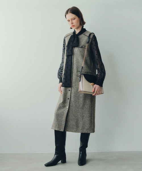 YECCA VECCA(イェッカヴェッカ)の「配色メタルポイントバッグ(ハンドバッグ・レディース・アイボリー/ブラウン・FREE)」の7枚目の写真