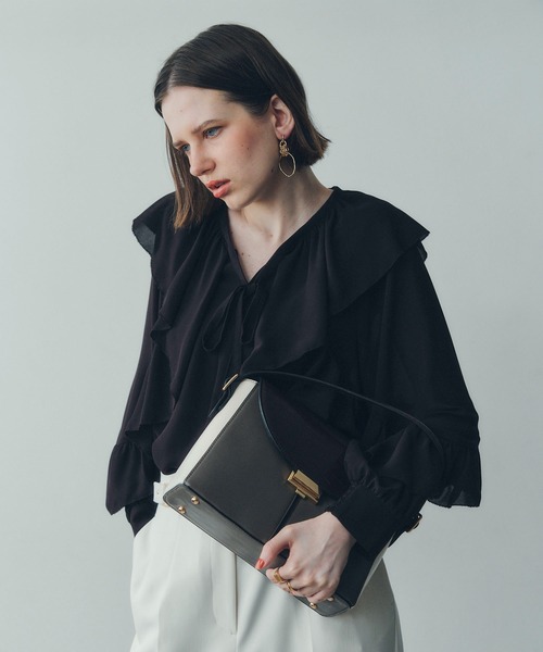 YECCA VECCA(イェッカヴェッカ)の「配色メタルポイントバッグ(ハンドバッグ・レディース・アイボリー/ブラウン・FREE)」の11枚目の写真