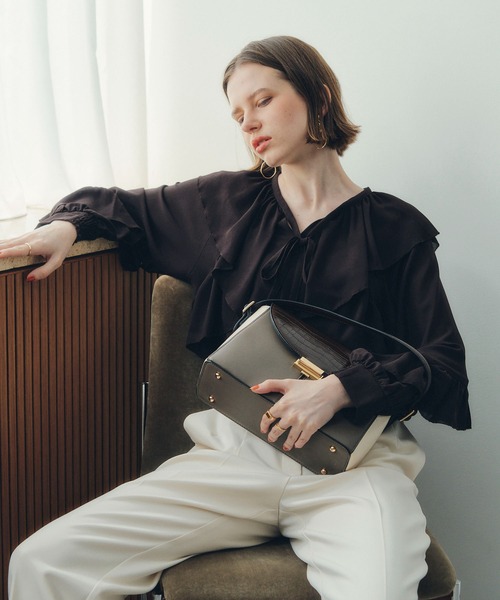 YECCA VECCA(イェッカヴェッカ)の「配色メタルポイントバッグ(ハンドバッグ・レディース・アイボリー/ブラウン・FREE)」の12枚目の写真