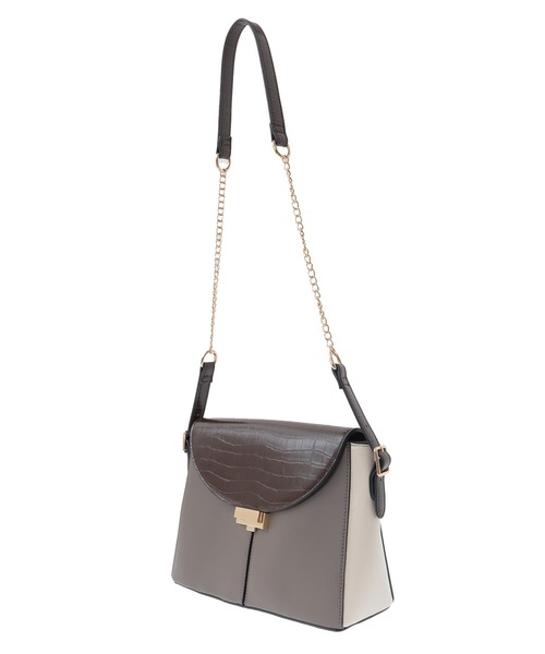 YECCA VECCA(イェッカヴェッカ)の「配色メタルポイントバッグ(ハンドバッグ・レディース・アイボリー/ブラウン・FREE)」の18枚目の写真